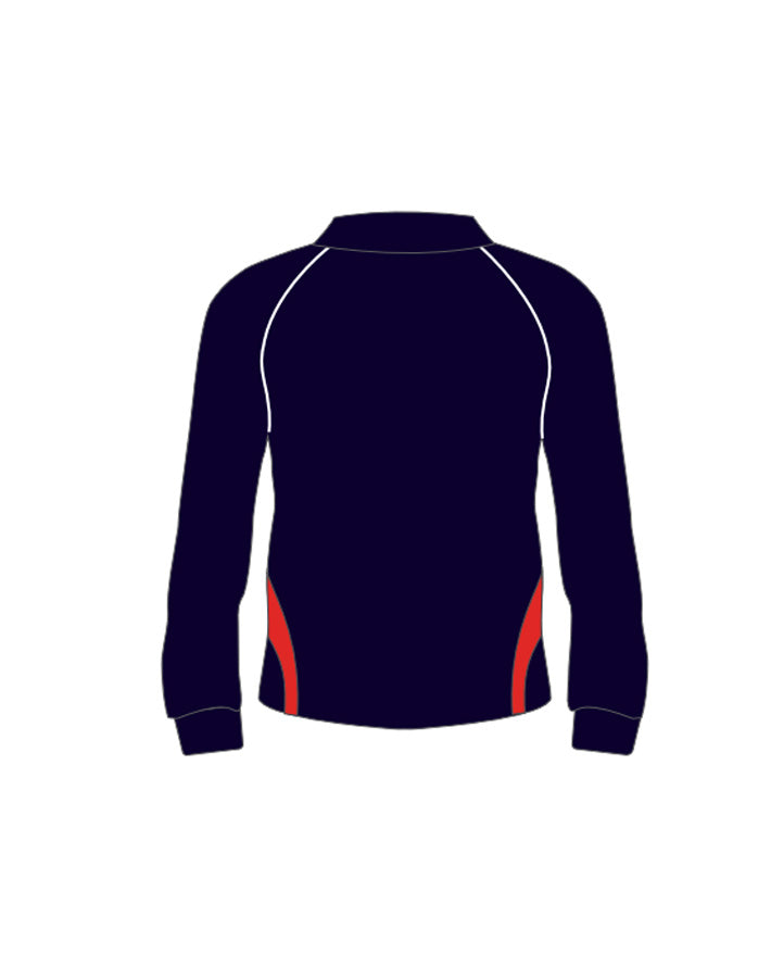LS polo with contrast panel and piping