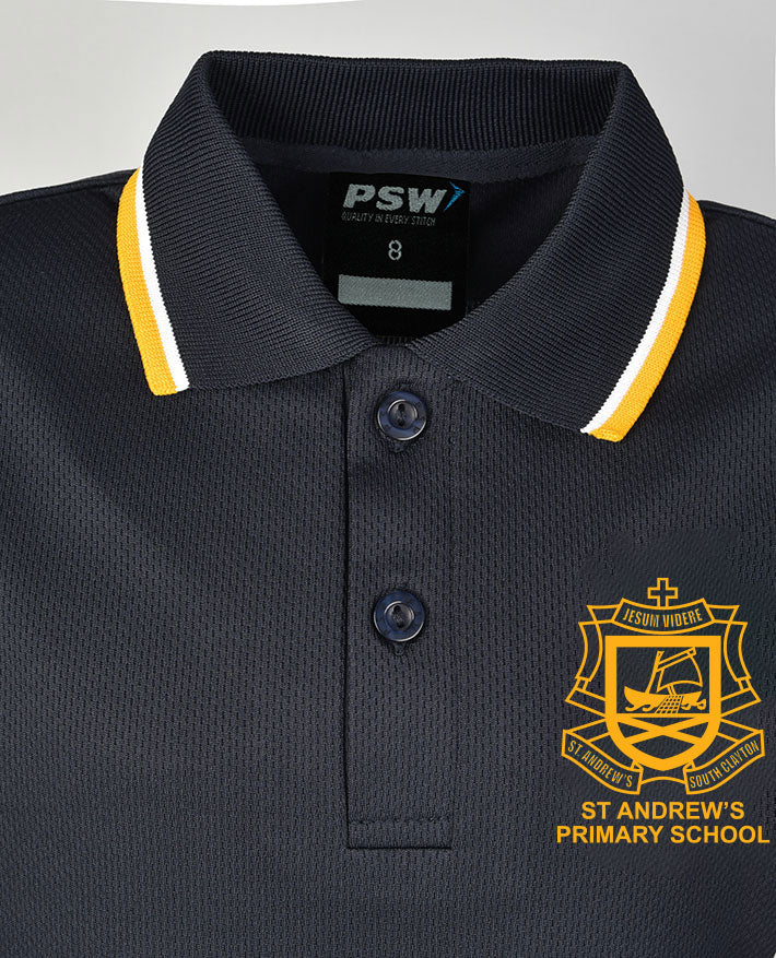 Short Sleeve Mesh Polo