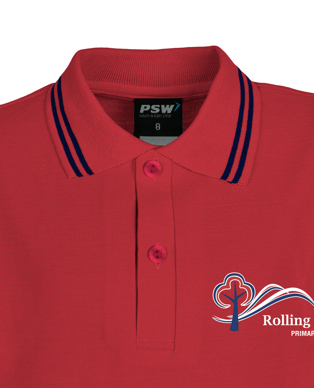 S/S Polo - Stripe Collar