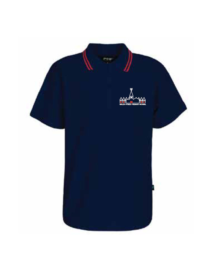 S/S Polo - Stripe Collar
