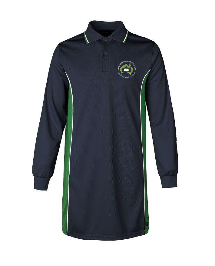 Long Sleeve Mesh Polo
