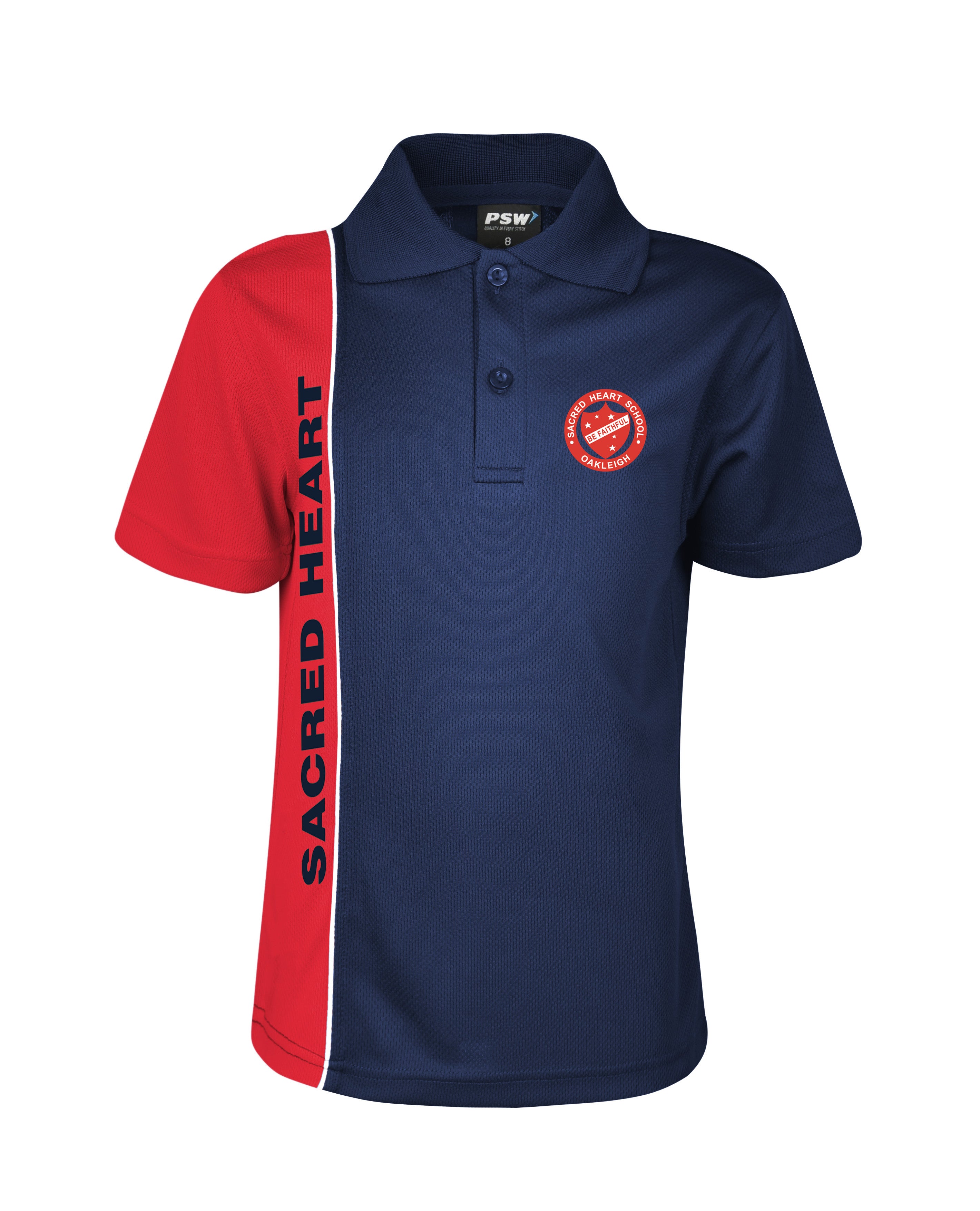 S/S Mesh Polo with Vertical Panel