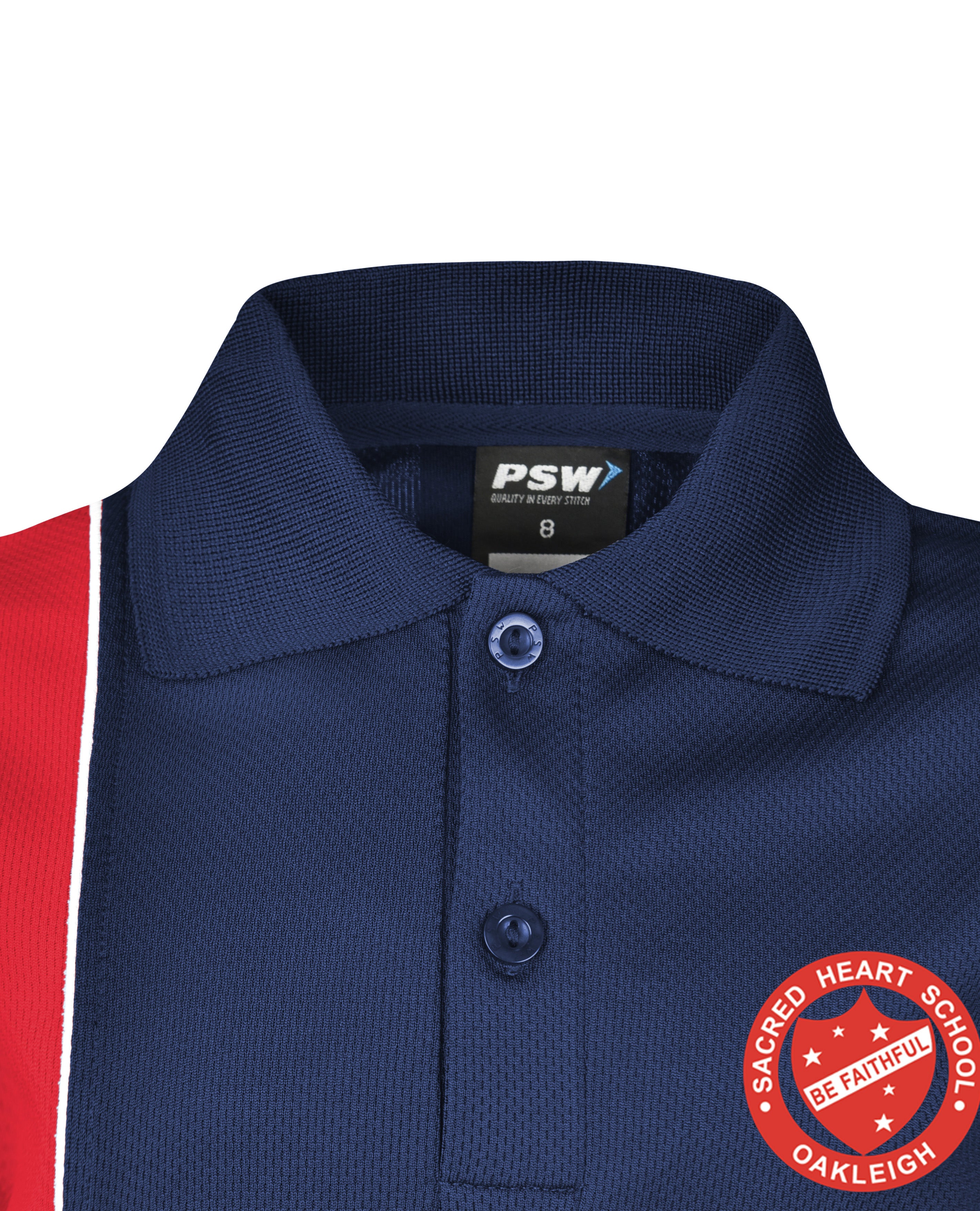 S/S Mesh Polo with Vertical Panel