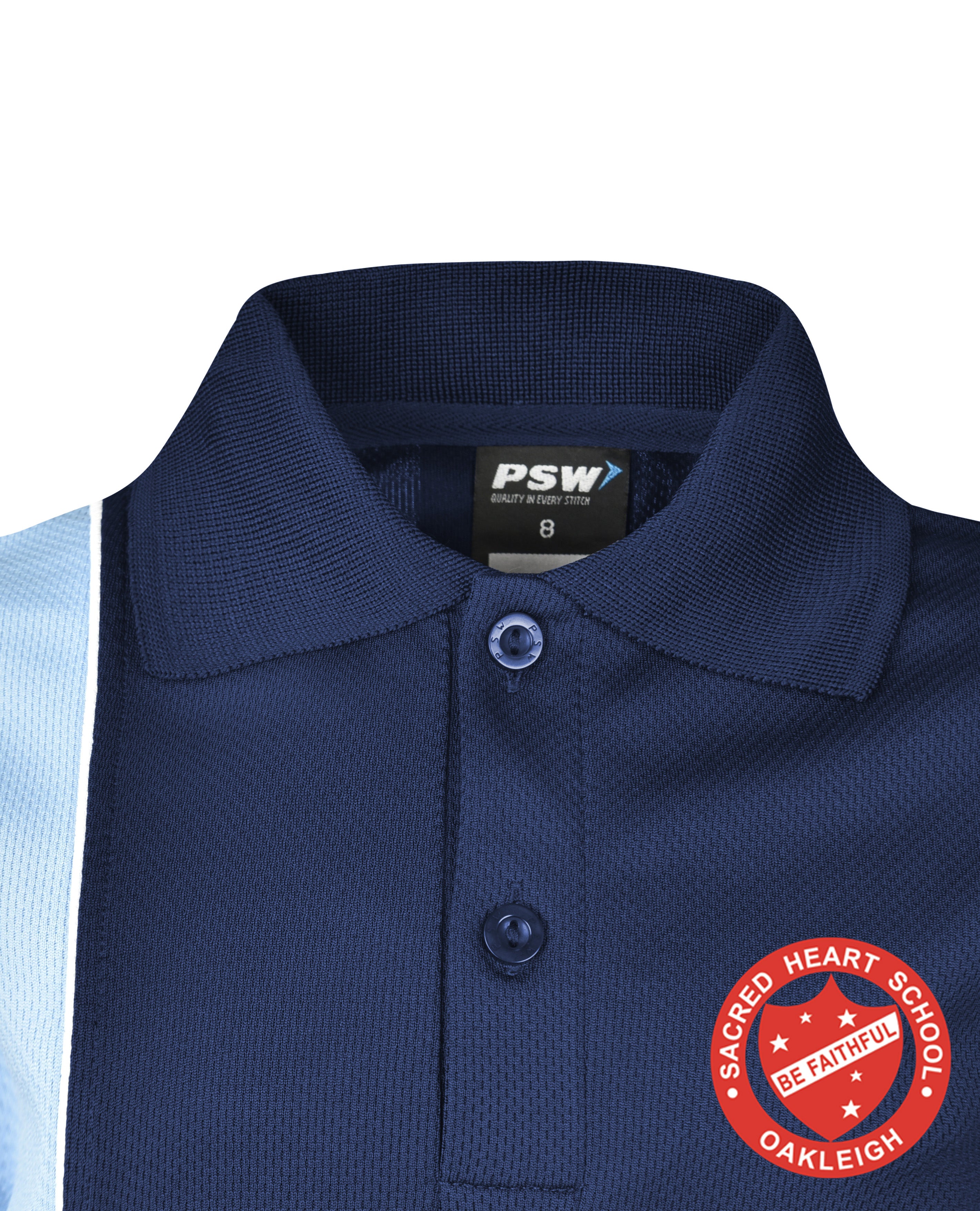 S/S Mesh Polo with Vertical Panel
