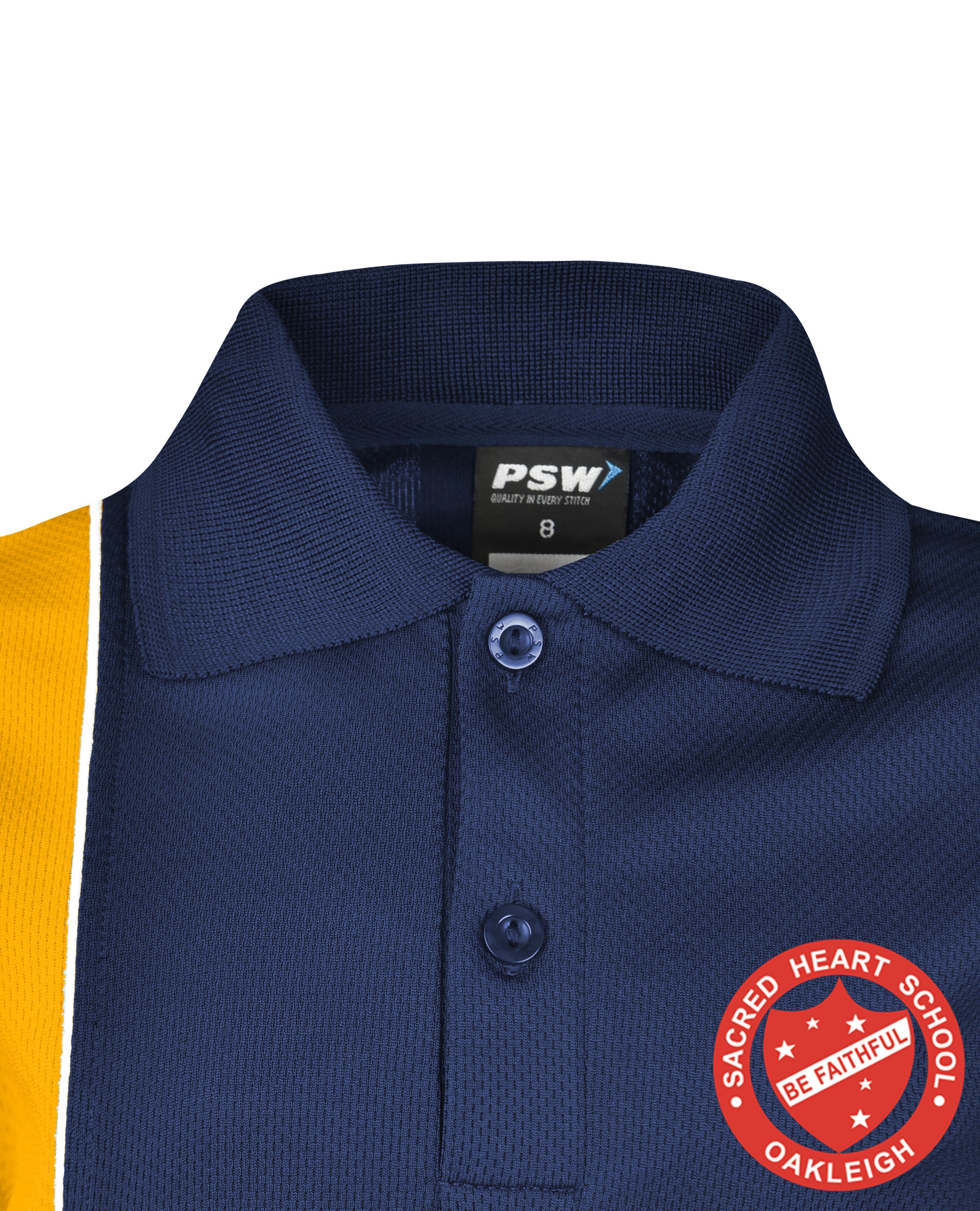 S/S Mesh Polo with Vertical Panel