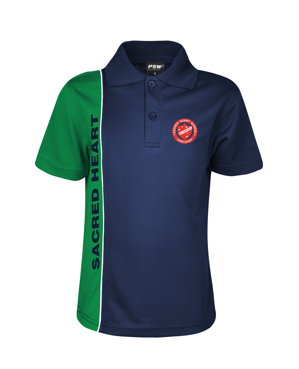 S/S Mesh Polo with Vertical Panel
