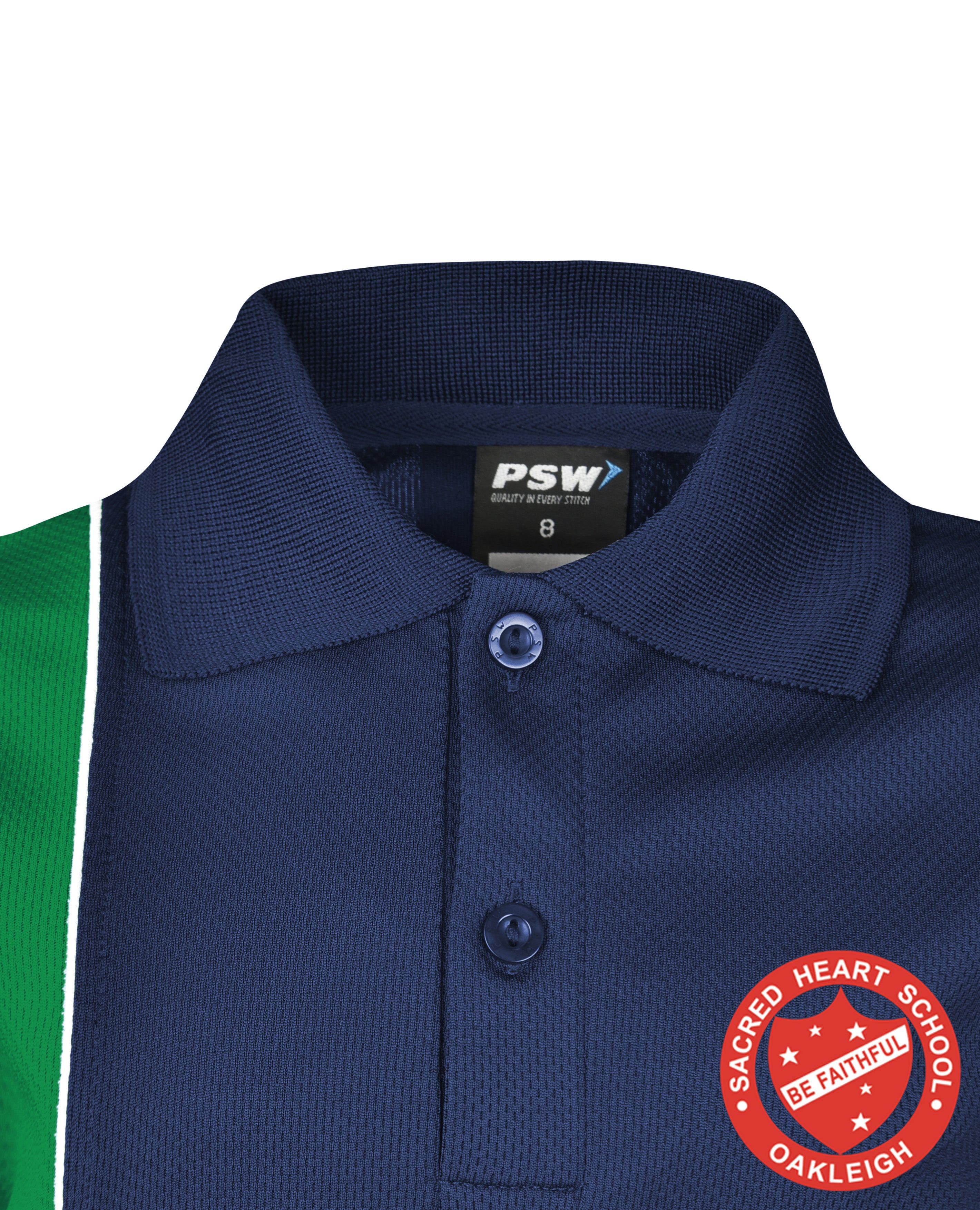 S/S Mesh Polo with Vertical Panel