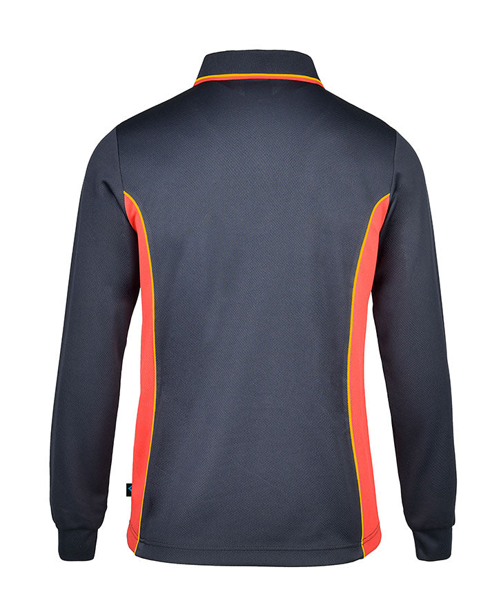 Long Sleeve Mesh Polo