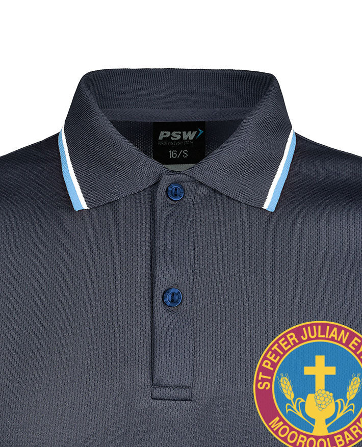Long Sleeve Mesh Polo