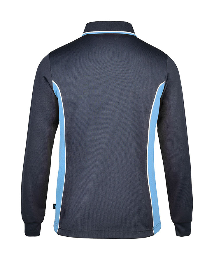 Long Sleeve Mesh Polo