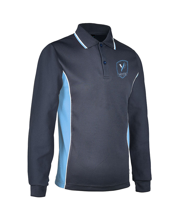 Long Sleeve Mesh Polo