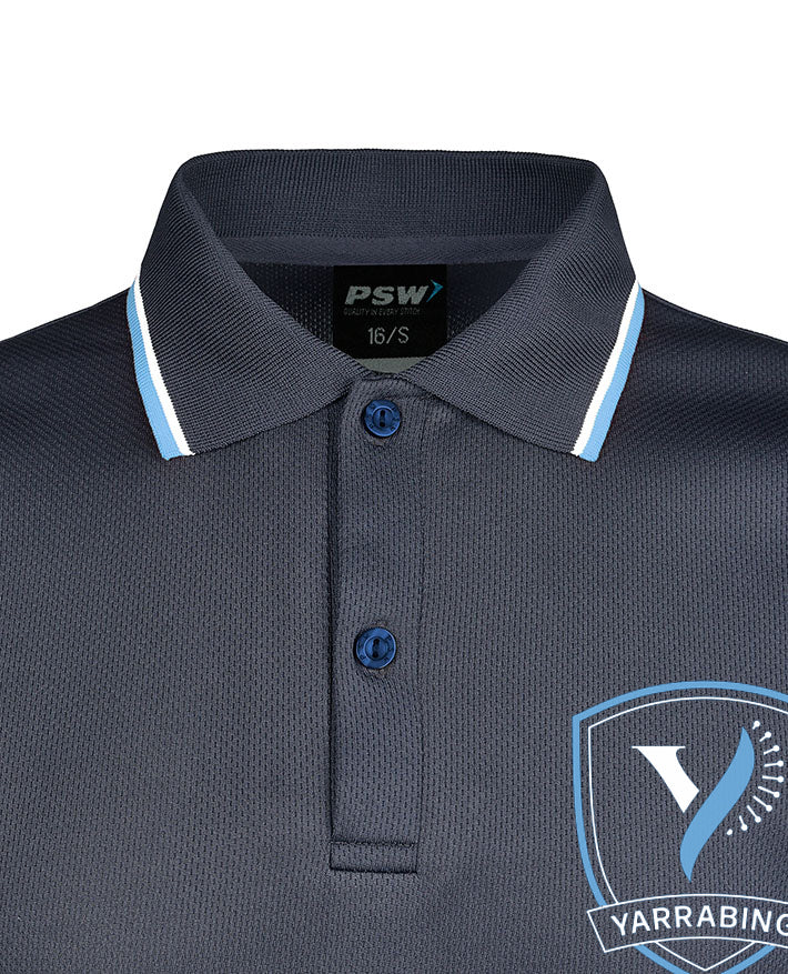 Long Sleeve Mesh Polo