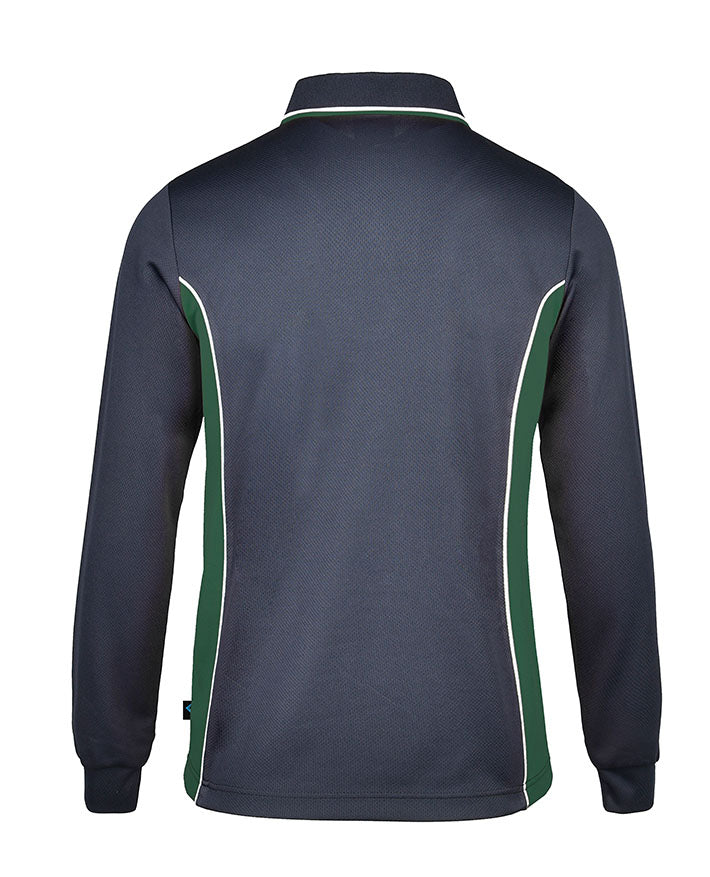 Long Sleeve Mesh Polo