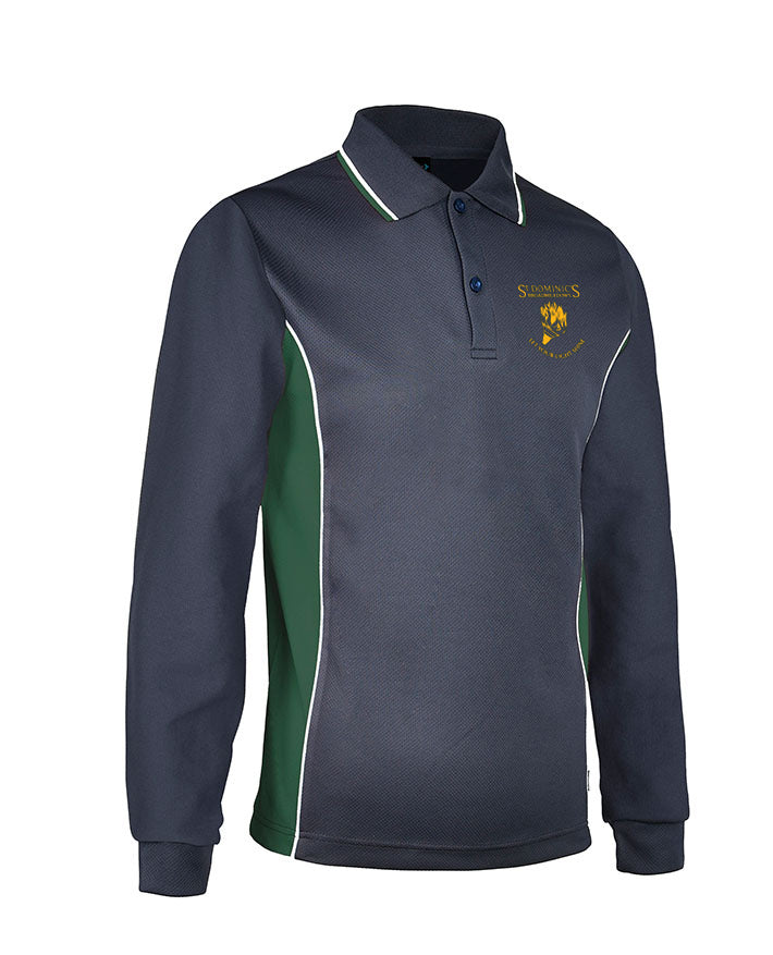 Long Sleeve Mesh Polo