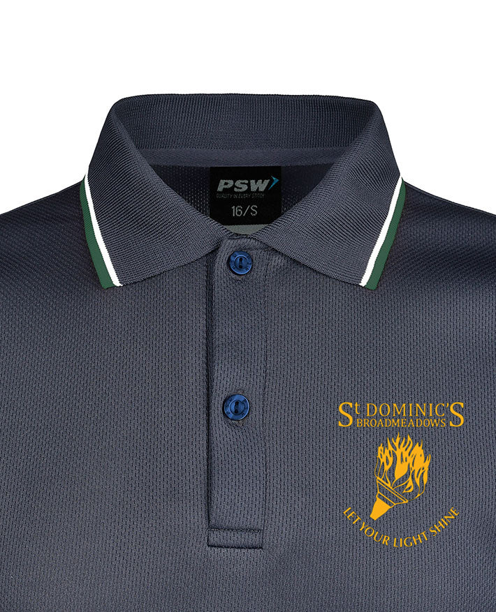 Long Sleeve Mesh Polo