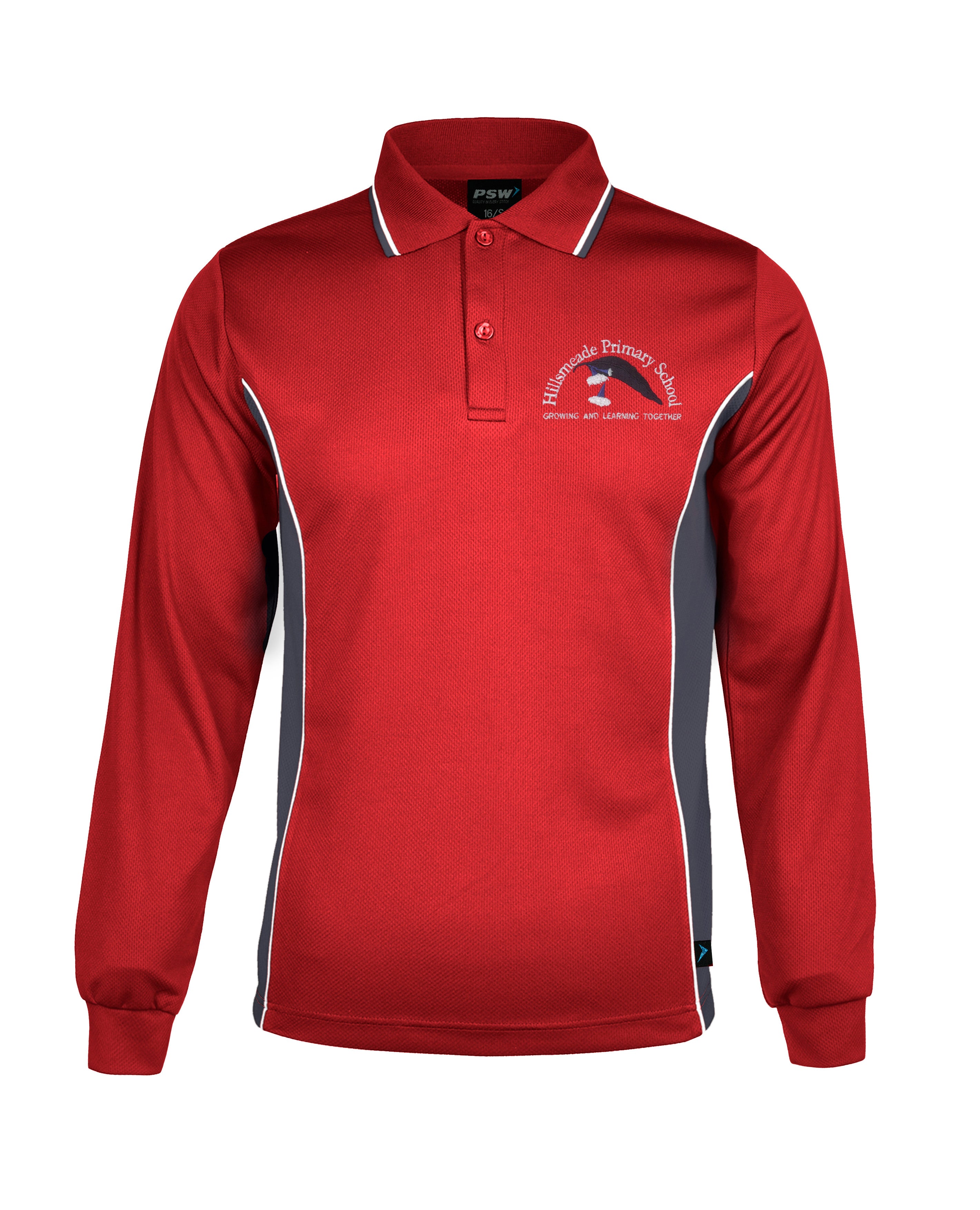 Long Sleeve Mesh Polo