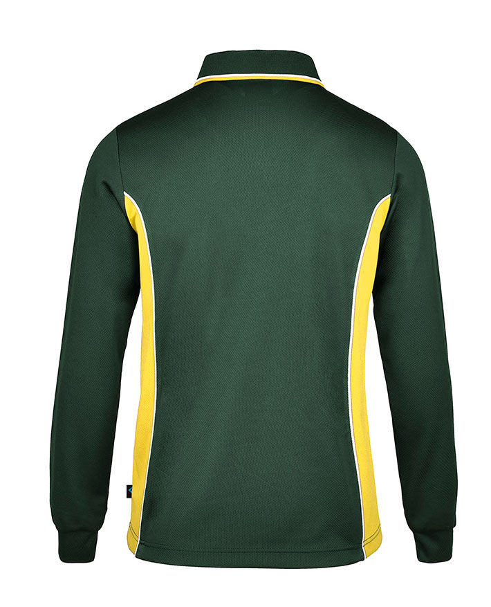 Long Sleeve Mesh Polo
