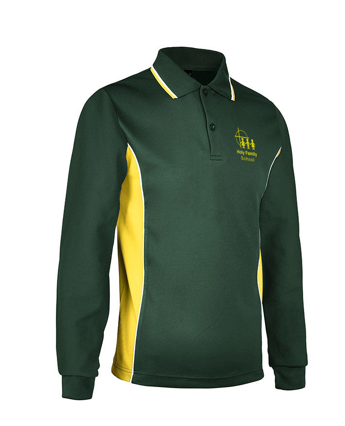 Long Sleeve Mesh Polo