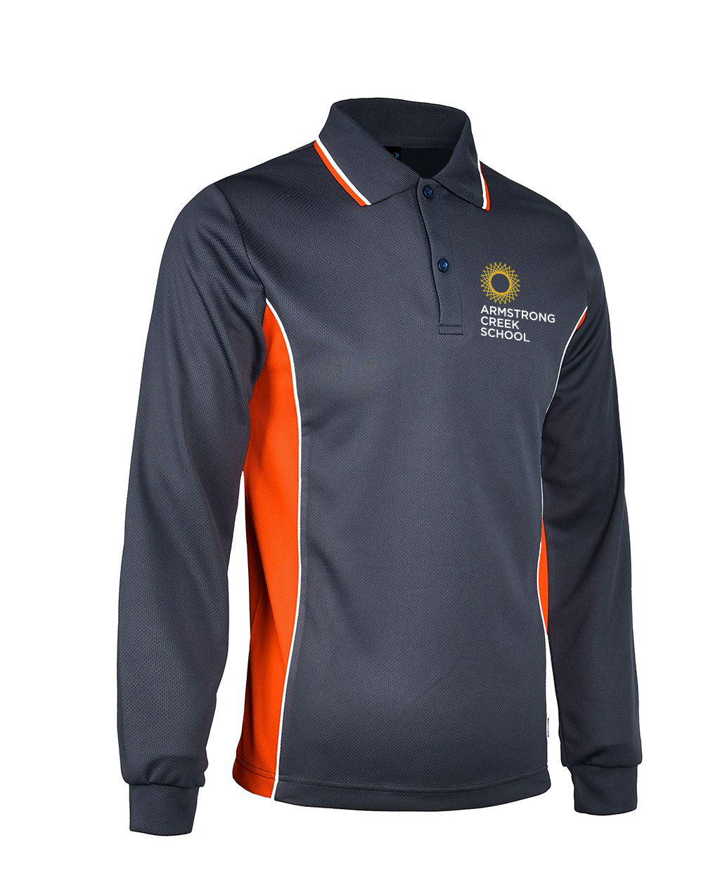 Long Sleeve Mesh Polo