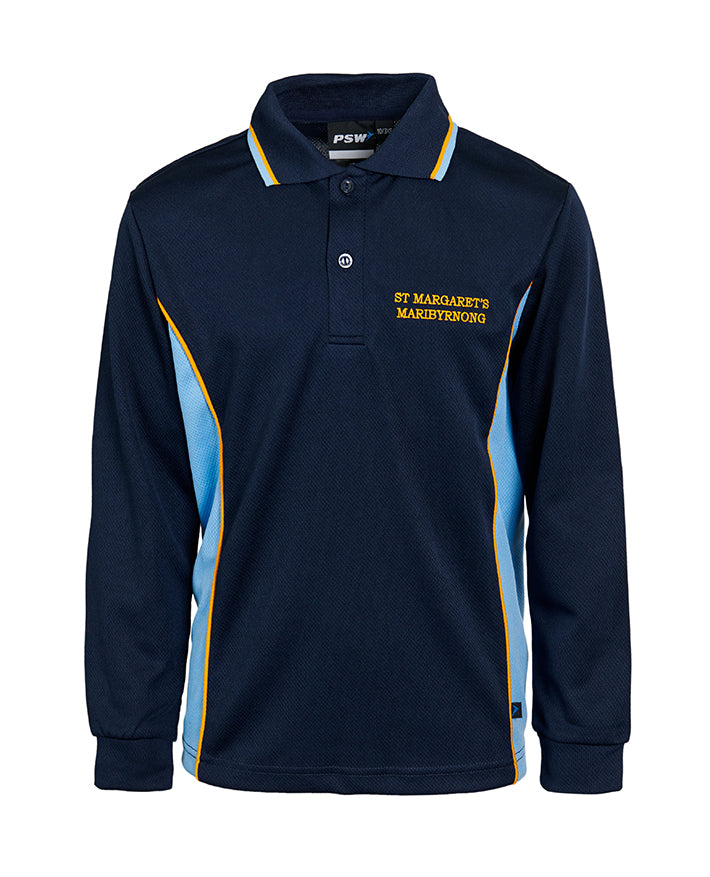 L/S Mesh Polo with Panels