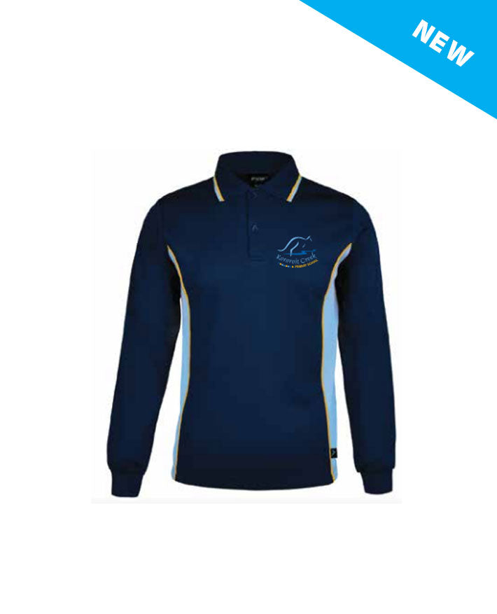 Long Sleeve Mesh Polo