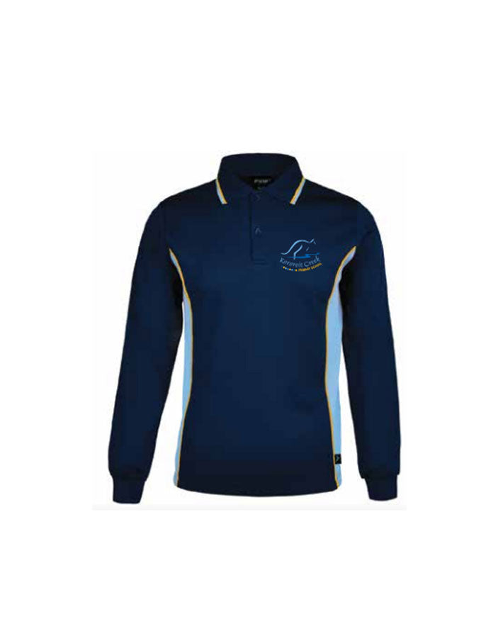 Long Sleeve Mesh Polo