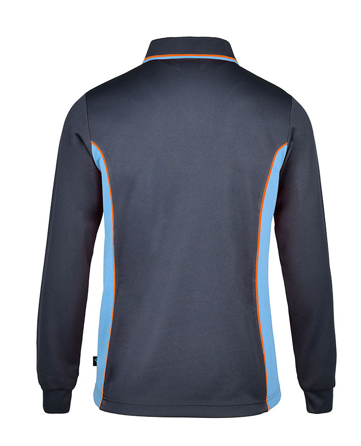 Long Sleeve Mesh Polo