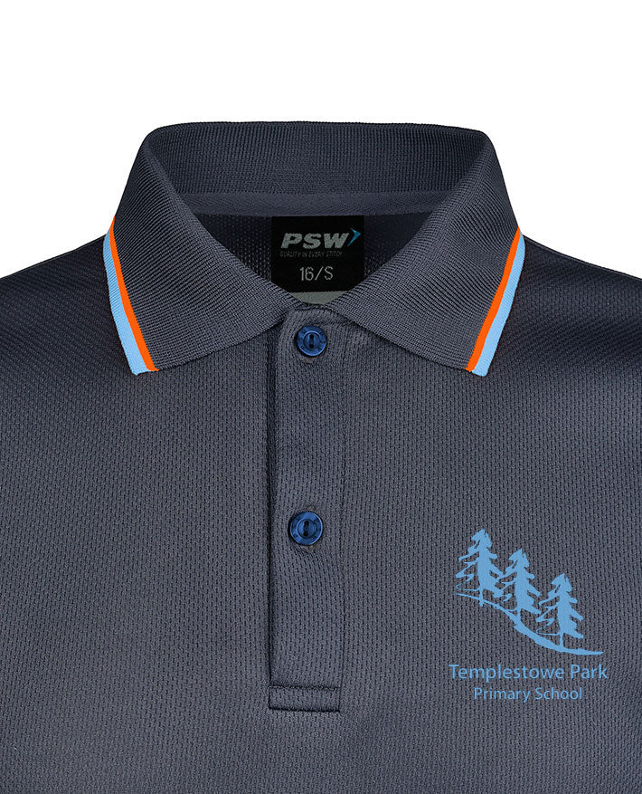 Long Sleeve Mesh Polo