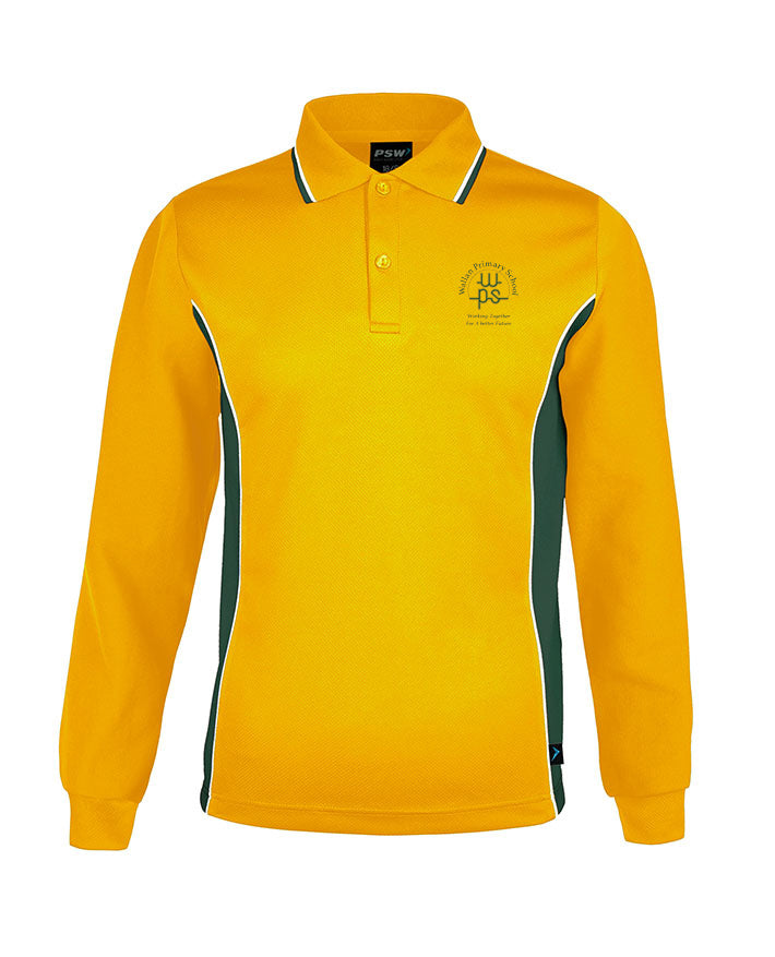 Long Sleeve Mesh Polo