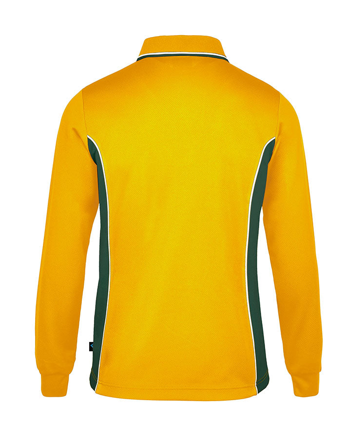 Long Sleeve Mesh Polo