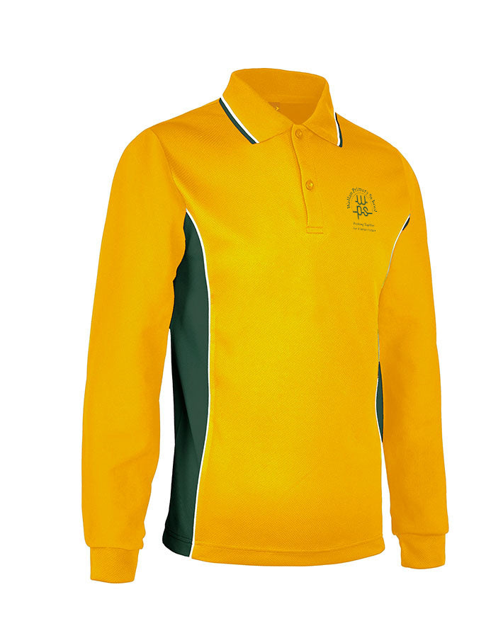 Long Sleeve Mesh Polo