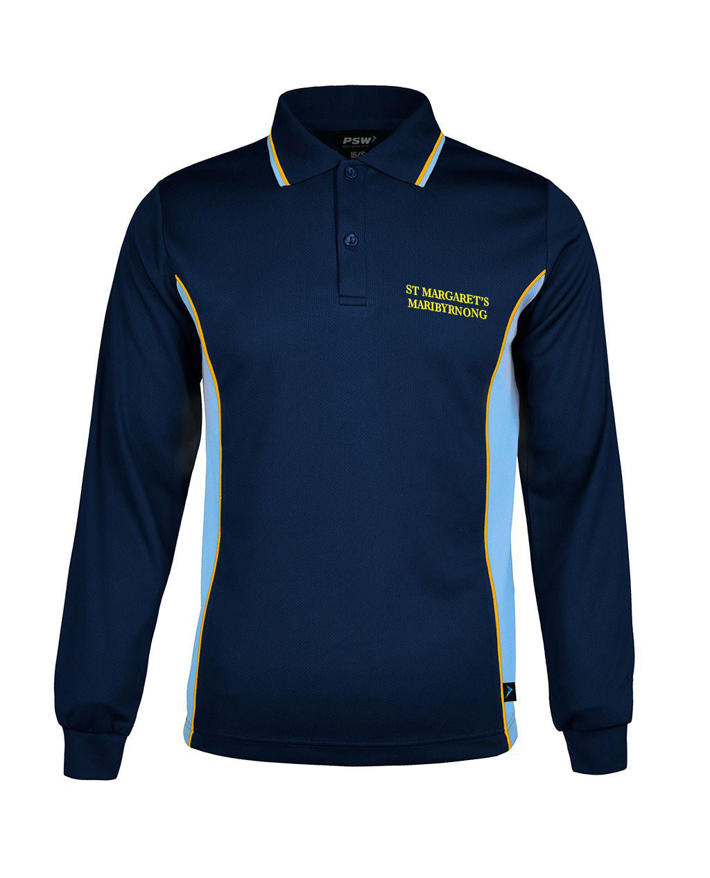 Long Sleeve Mesh Polo