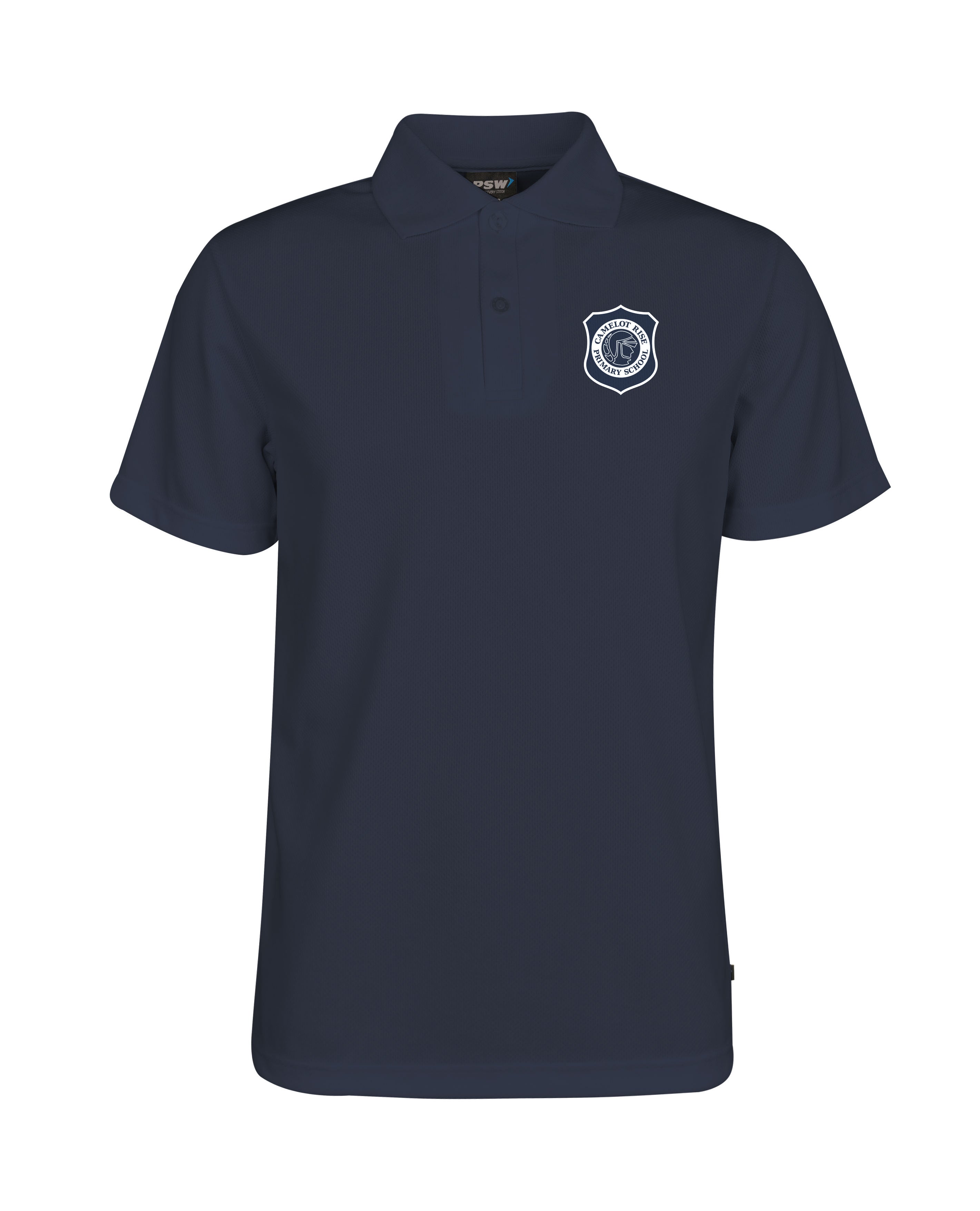 SS Mesh Plain Polo Shirt