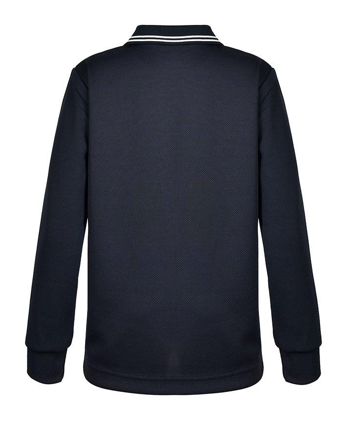 Long Sleeve Mesh Polo