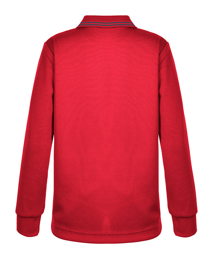 Long Sleeve Mesh Polo