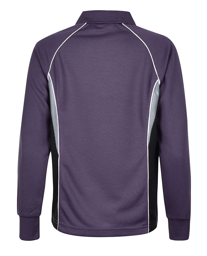 Long Sleeve Mesh Polo