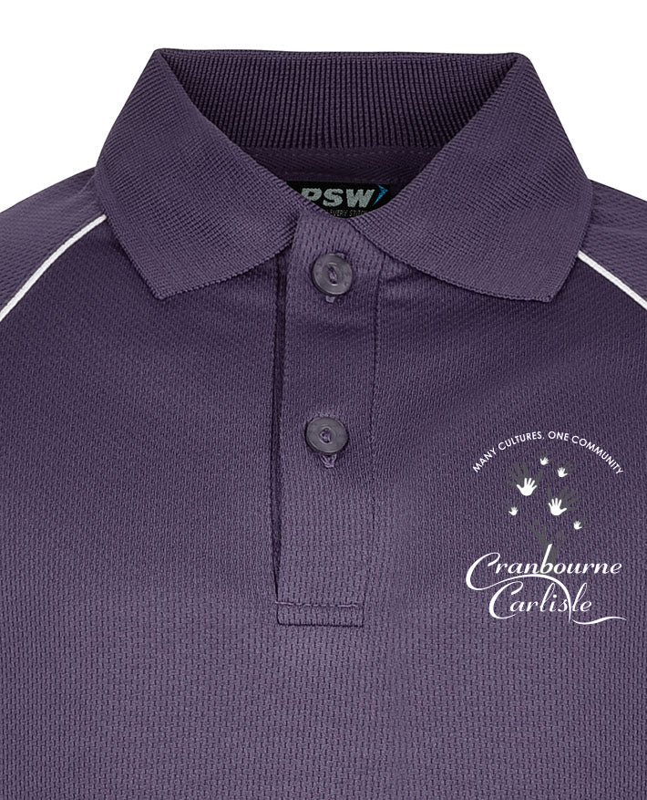 Long Sleeve Mesh Polo