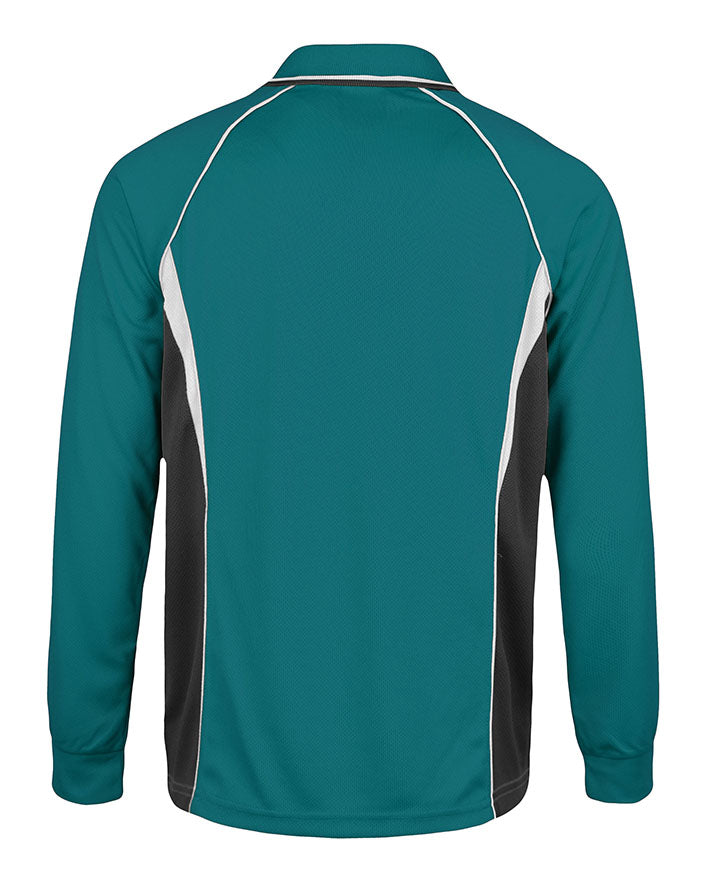 Long Sleeve Mesh Polo