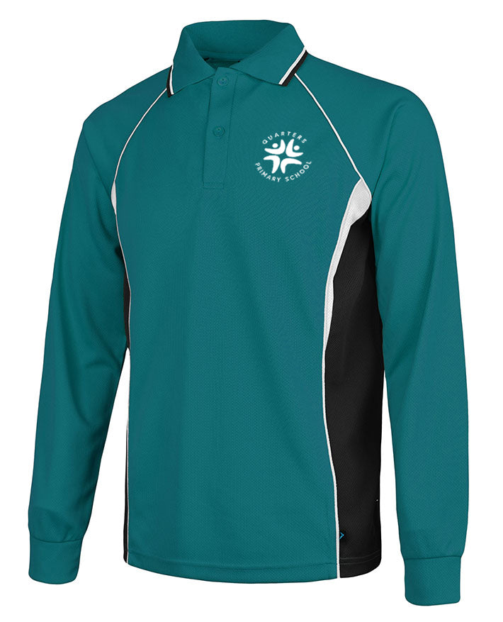 Long Sleeve Mesh Polo