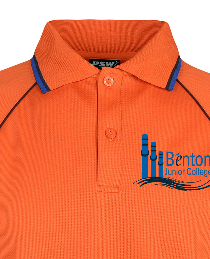 Long Sleeve Mesh Polo