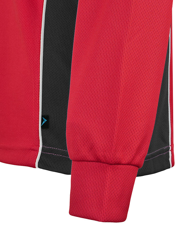 Long Sleeve Mesh Polo