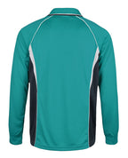 Long Sleeve Mesh Polo