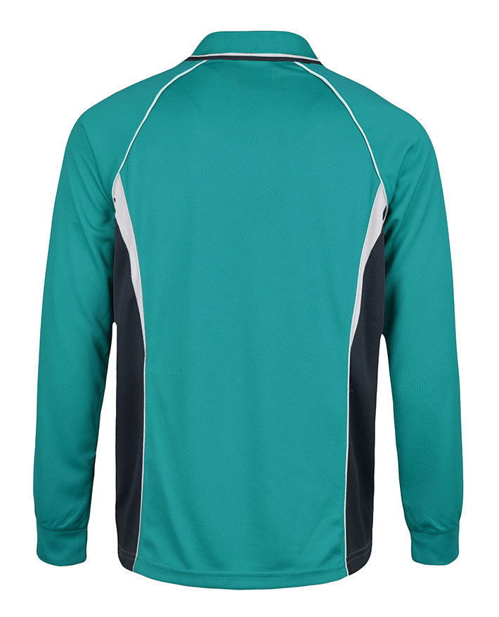 Long Sleeve Mesh Polo