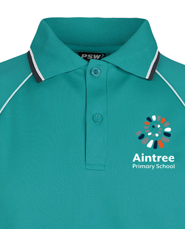 Long Sleeve Mesh Polo