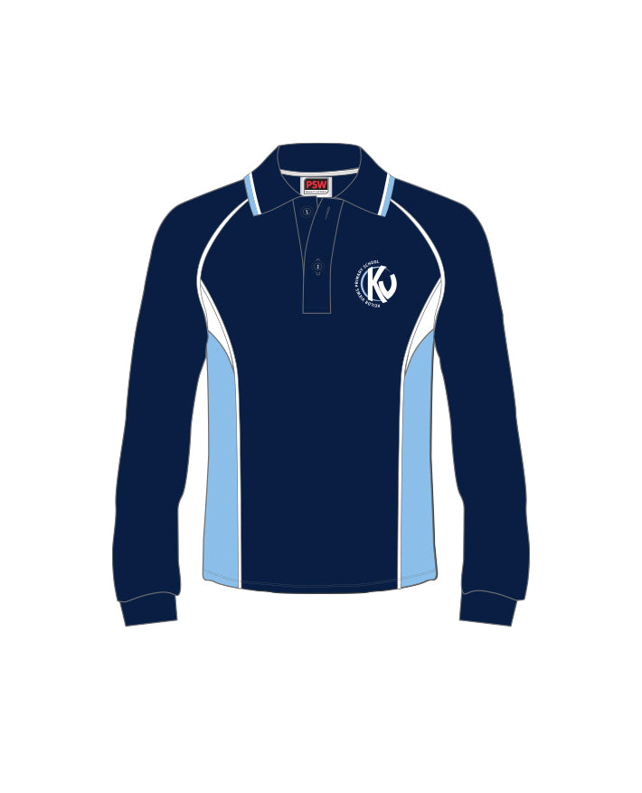 Long Sleeve Mesh Polo