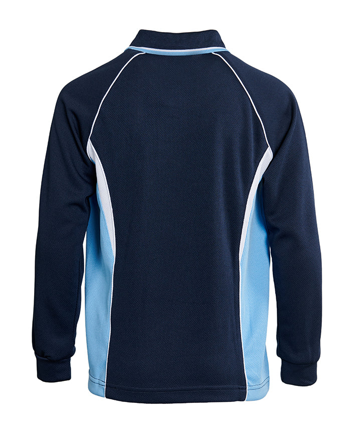 Long Sleeve Mesh Polo