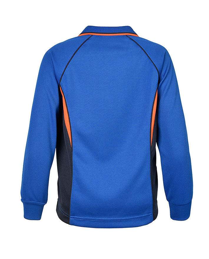 Long Sleeve Mesh Polo