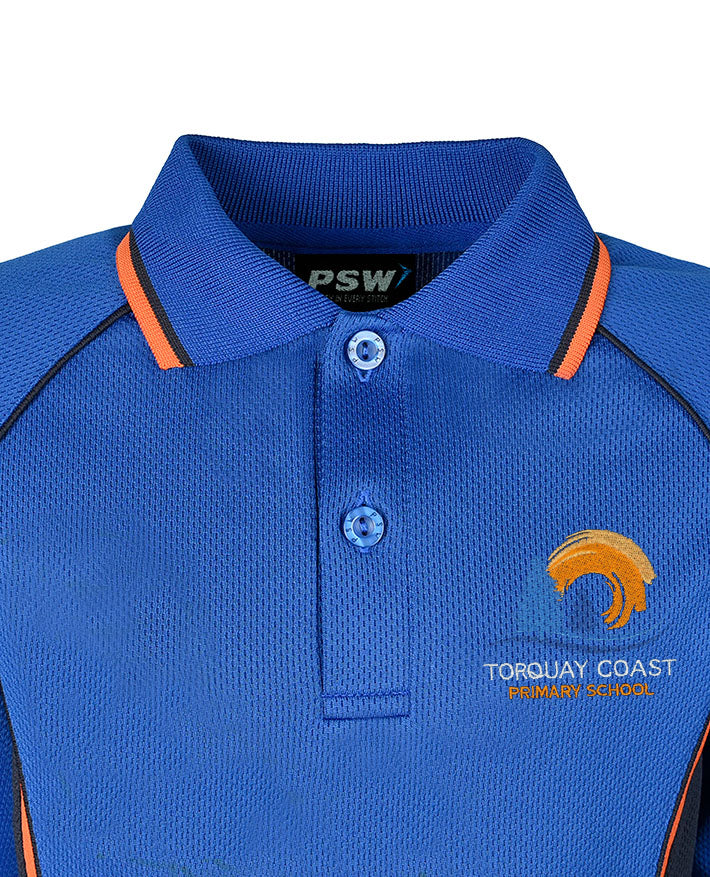 Long Sleeve Mesh Polo