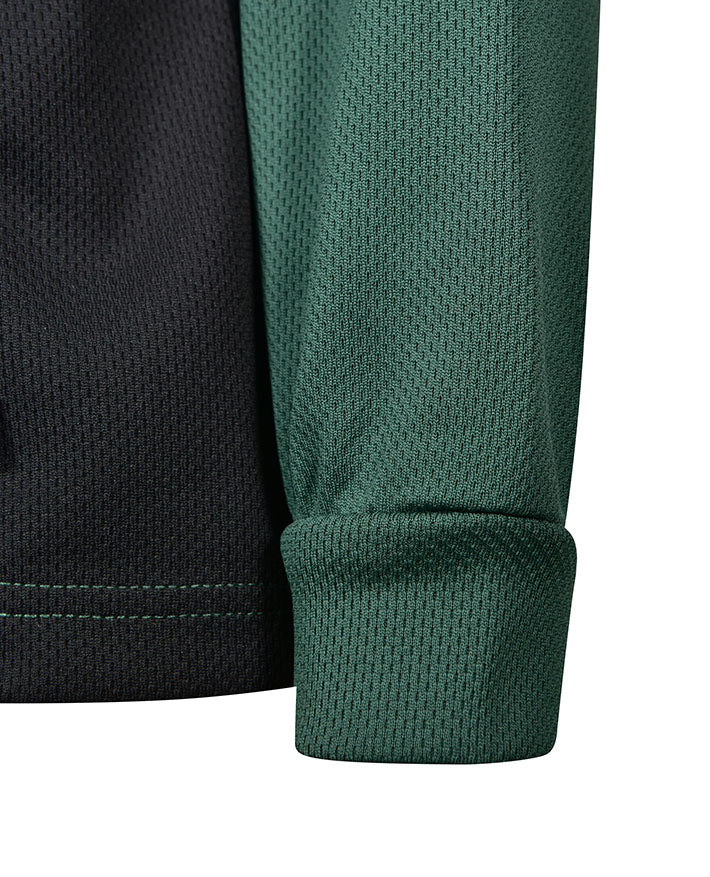 Long Sleeve Mesh Polo