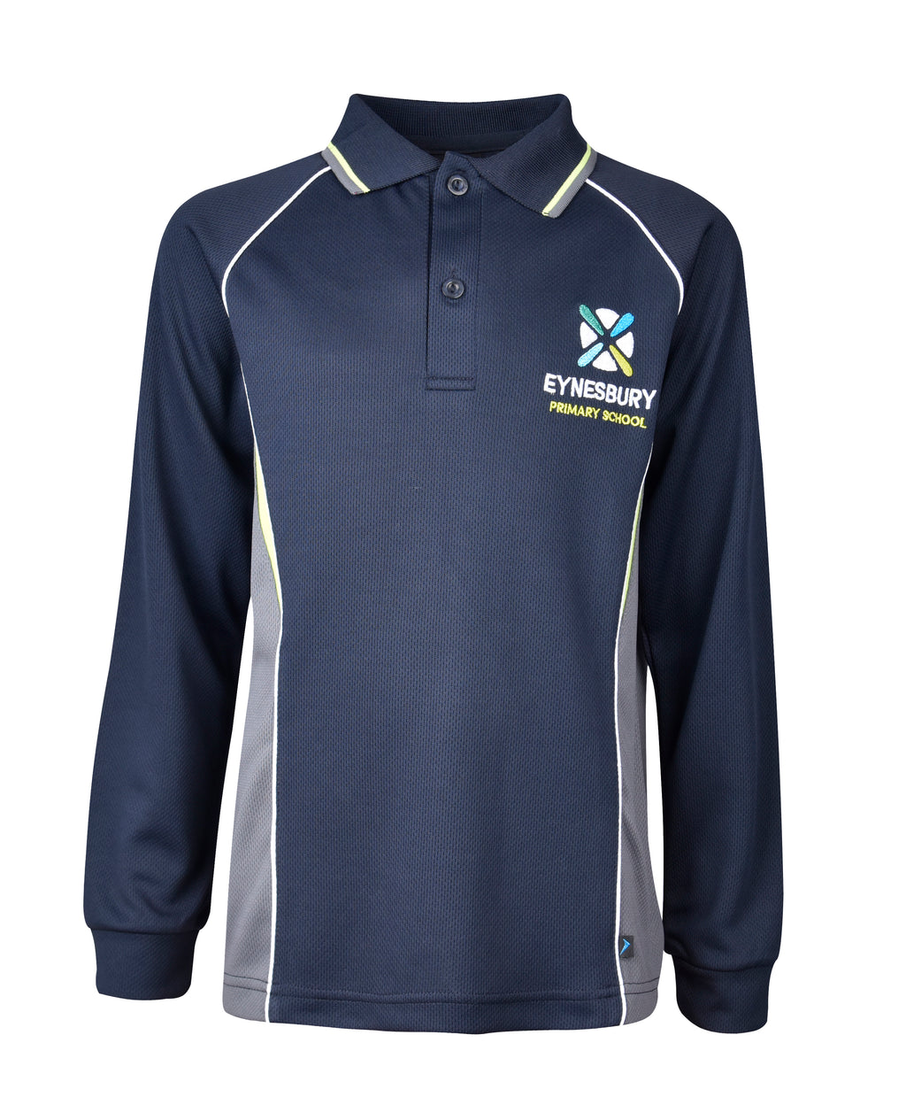 Long Sleeve Mesh Panelled Polo